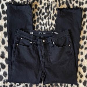 J. Crew Women's Black Ankle Crop Jeans